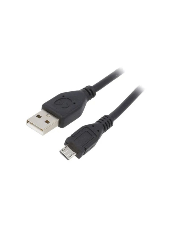 Μαύρο καλώδιο USB 2.0 A σε Micro USB B μήκους 0.1m της Gembird.