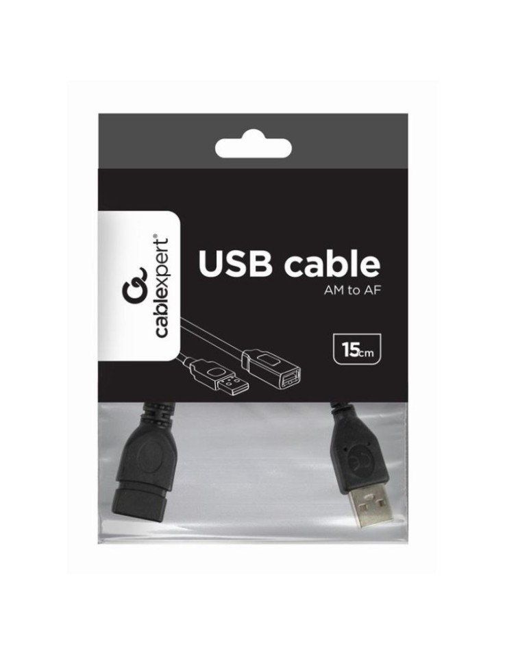 USB A 2.0 Extension Cable 15cm Data