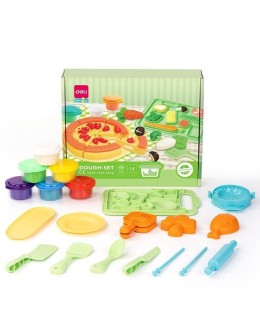 Σετ Πλαστοζυμαράκια Genius Dough Deli, 240γρ με 14 Εργαλεία Πίτσας