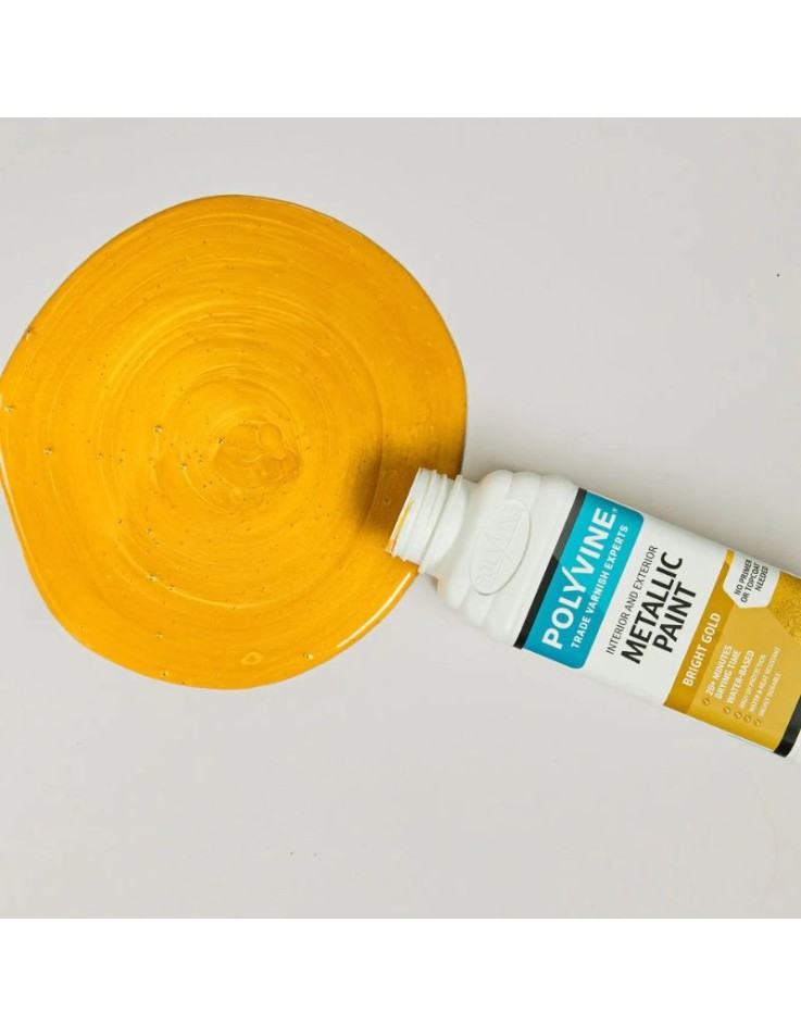 Μεταλλική μπογιά 500ml Χρυσό (Bright) - Polyvine
