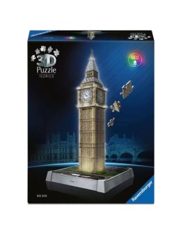 Ravensburger 3D Puzzle Big Ben Light Up με 216 πλαστικά κομμάτια - Τρισδιάστατο φωτιζόμενο παζλ