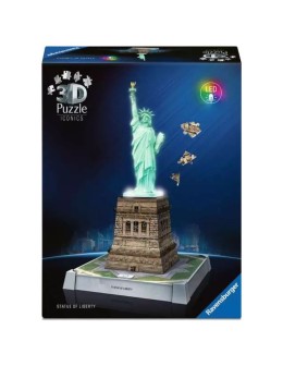 Ravensburger 3D Puzzle Άγαλμα της Ελευθερίας Light Up με 128 πλαστικά κομμάτια