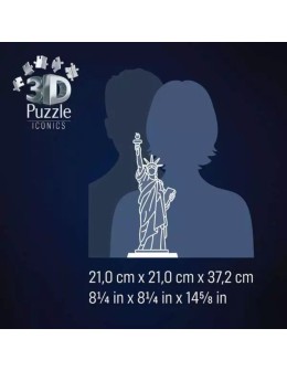 3D Puzzle 128τεμ - Άγαλμα της Ελευθερίας με φωτισμό Ravensburger