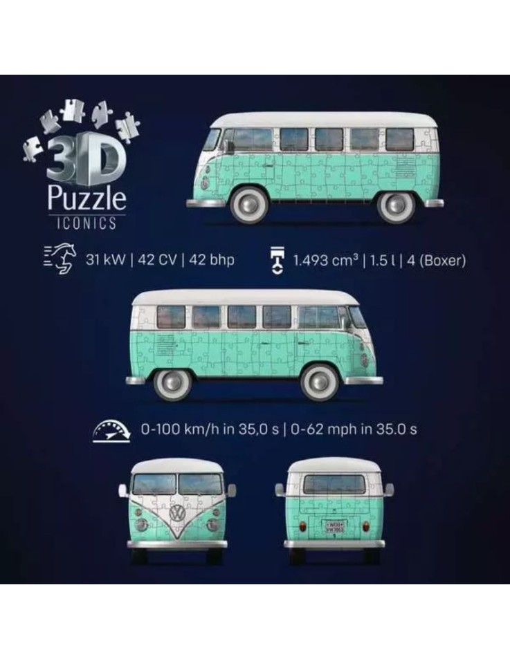 3D Puzzle Όχημα VW T1 Bulli (185 κομμάτια)...