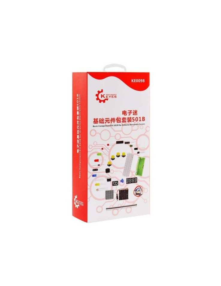 OEM Basic Component Kit 501B με 88+ ηλεκτρονικά εξαρτήματα cyprus, ιδανικό για arduino components και breadboard kit
