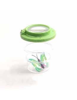 Runson collapsible insect observation jar with 3x and 5x magnifying lens for kids 2