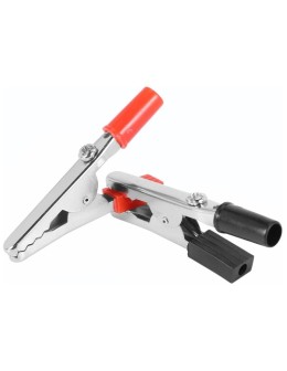 Crocodile Clip with 4mm Socket & Screw Red Axiomet