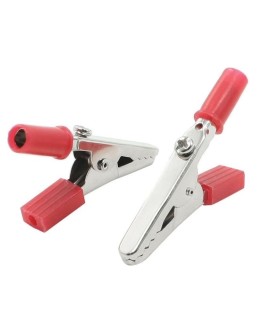 Crocodile Clip with 4mm Socket & Screw Red Axiomet