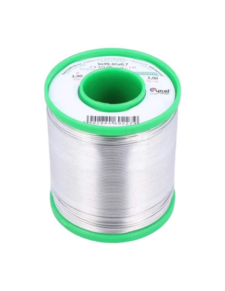 Καλάι Κόλλησης Αμόλυβδο 1mm 1kg Sn99.3Cu0.7 Cynel