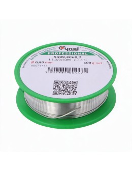 Καλάι Κόλλησης Αμόλυβδο 0.8mm 100gr Sn99.3Cu0.7 Cynel