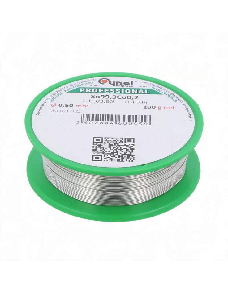 Καλάι Κόλλησης Αμόλυβδο 0.5mm 100gr Sn99.3Cu0.7...
