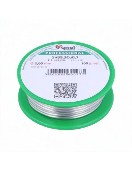 Καλάι Κόλλησης Αμόλυβδο 2mm 100gr Sn99.3Cu0.7 Cynel