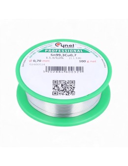 Καλάι Κόλλησης Αμόλυβδο 0.7mm 100gr Sn99.3Cu0.7 Cynel