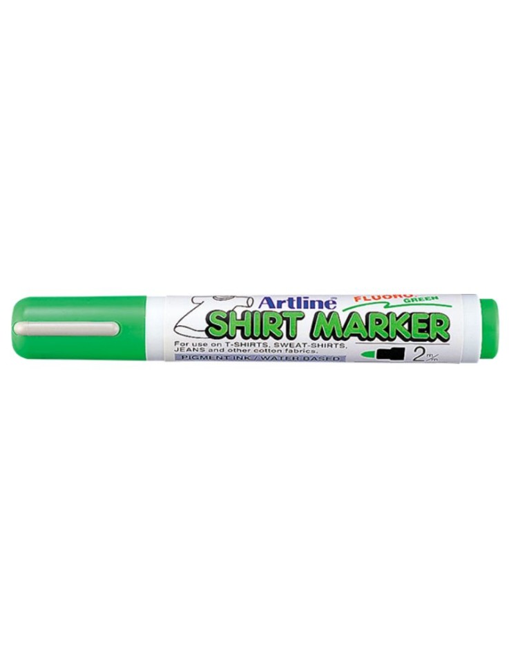 Fluoro Green T-Shirt Marker 2mm Artline
