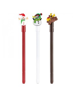 Christmas Ball Pen with Silicone Topper Centrum