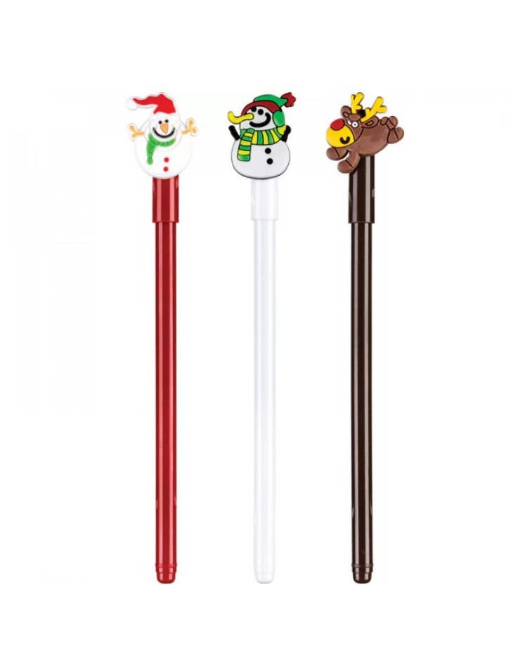 Christmas Ball Pen with Silicone Topper Centrum