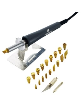 Πολυεργαλείο πυρογραφίας Toolcraft MD-30WB με μύτες καψίματος και βάση ασφαλείας