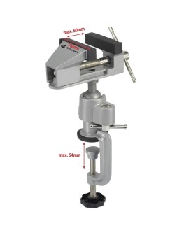 Dimension diagram of the Toolcraft table vice