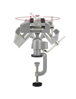 Diagram of the Toolcraft vice's 360° rotation and tilt