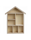 Ξύλινο Σπιτάκι με ράφια 30x22x4.5cm