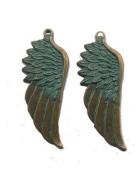 Metallic Feather 2x6cm - 1piece