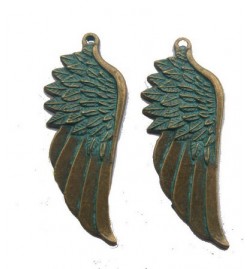 Metallic Feather 2x6cm - 1piece