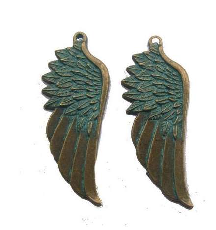 Metallic Feather 2x6cm - 1piece