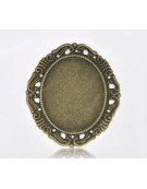 Metallic Oval Frame 53x44x9mm 1piece