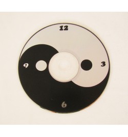 Πλαστικό CD για Ρολόι - Μαύρο/Άσπρο