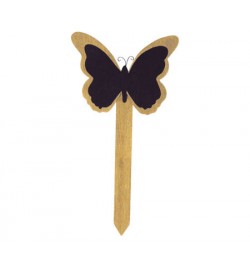 Wooden Stick Butterfly Blackboard 11.5x22cm