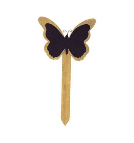 Wooden Stick Butterfly Blackboard 11.5x22cm