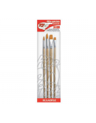 Paint Brush set 4pcs Oil&Acr Yellow Polymide - Pebeo