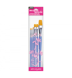 Paint Brush set 6pcs Acrylic & Deco - Pebeo